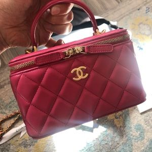 SOLD!!!!! Sold to a consignment store!! Chanel Rectangular Lambskin Vanity